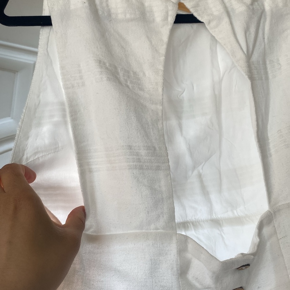 FreePeople White Linen Mini Dress size M - Picture 4 of 8
